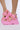 Front View Peach High Flatform Sneaker Sandal In Pink