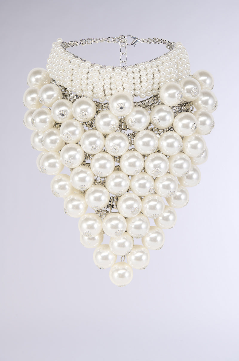Back View Pearl Please Statement Necklace 2