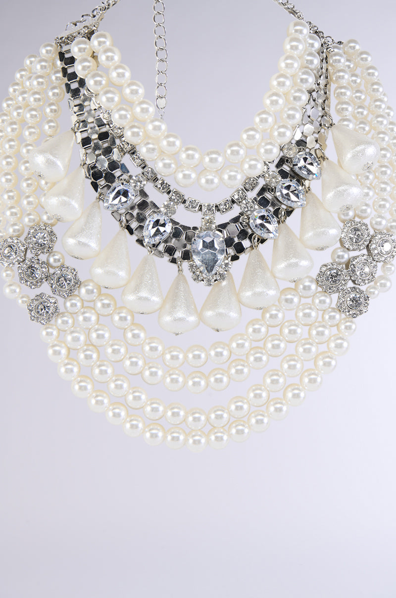 Back View Pearl Please Statement Necklace 2