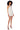 Back View Peekaboo Ruched Halter Mini Dress In White