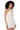 Full View Peekaboo Ruched Halter Mini Dress In White