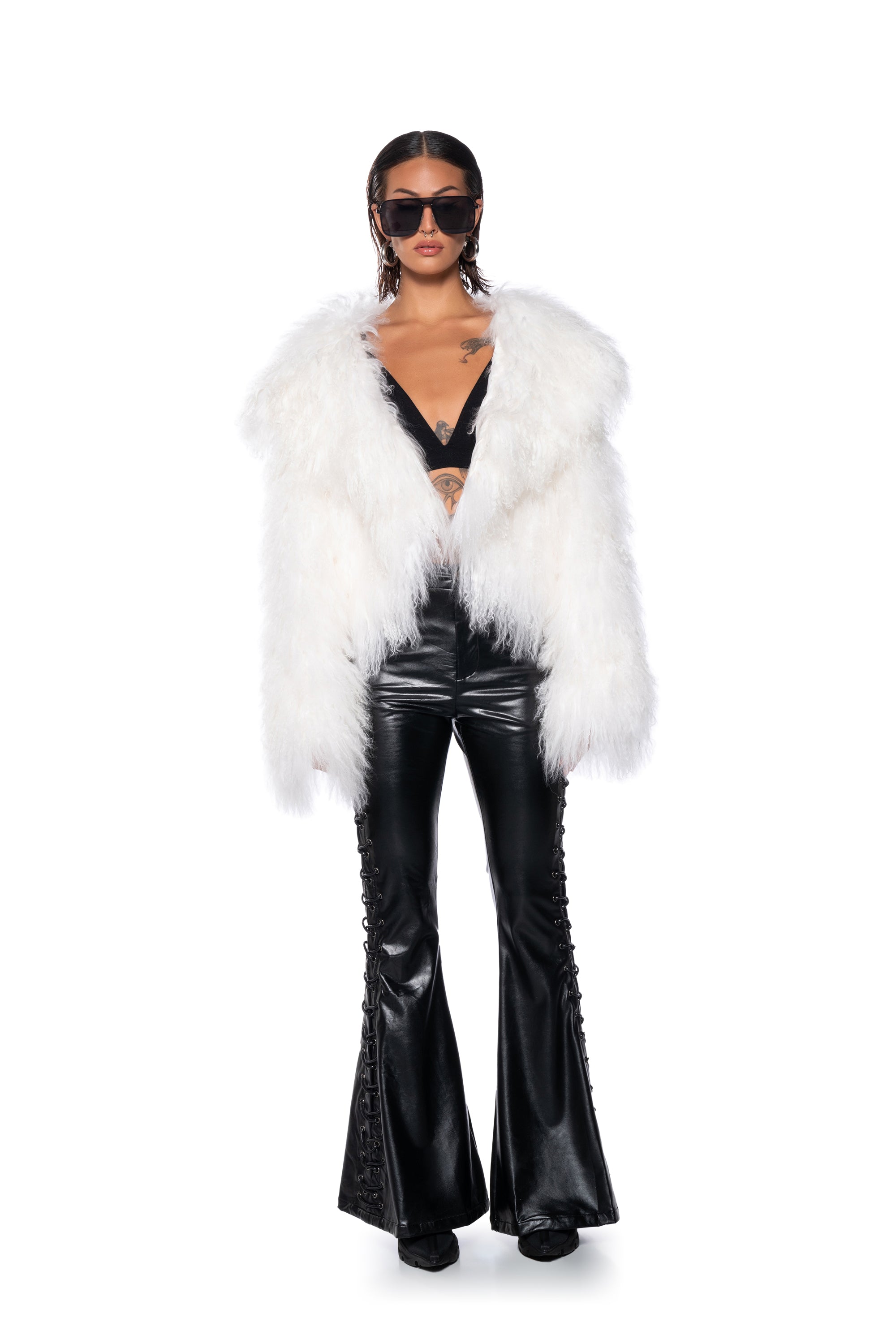 Extra View Perfect Control Faux Leather Flare Pants 11