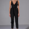 Front View Perfect Fit Sleeveless Belted Jumpsuit