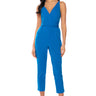 Front View Perfect Fit Sleeveless Belted Jumpsuit