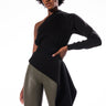 Front View Perfect Moment Asymmetrical One Sleeve Scuba Top