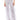 Front View Perfect Pair Cinched Mesh Flare Leg Pant In White