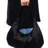 Front View Peri Peri Puffer Baguette Bag In Black