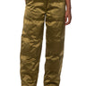 Front View Peri Peri Wide Leg Puffer Pant In Olive