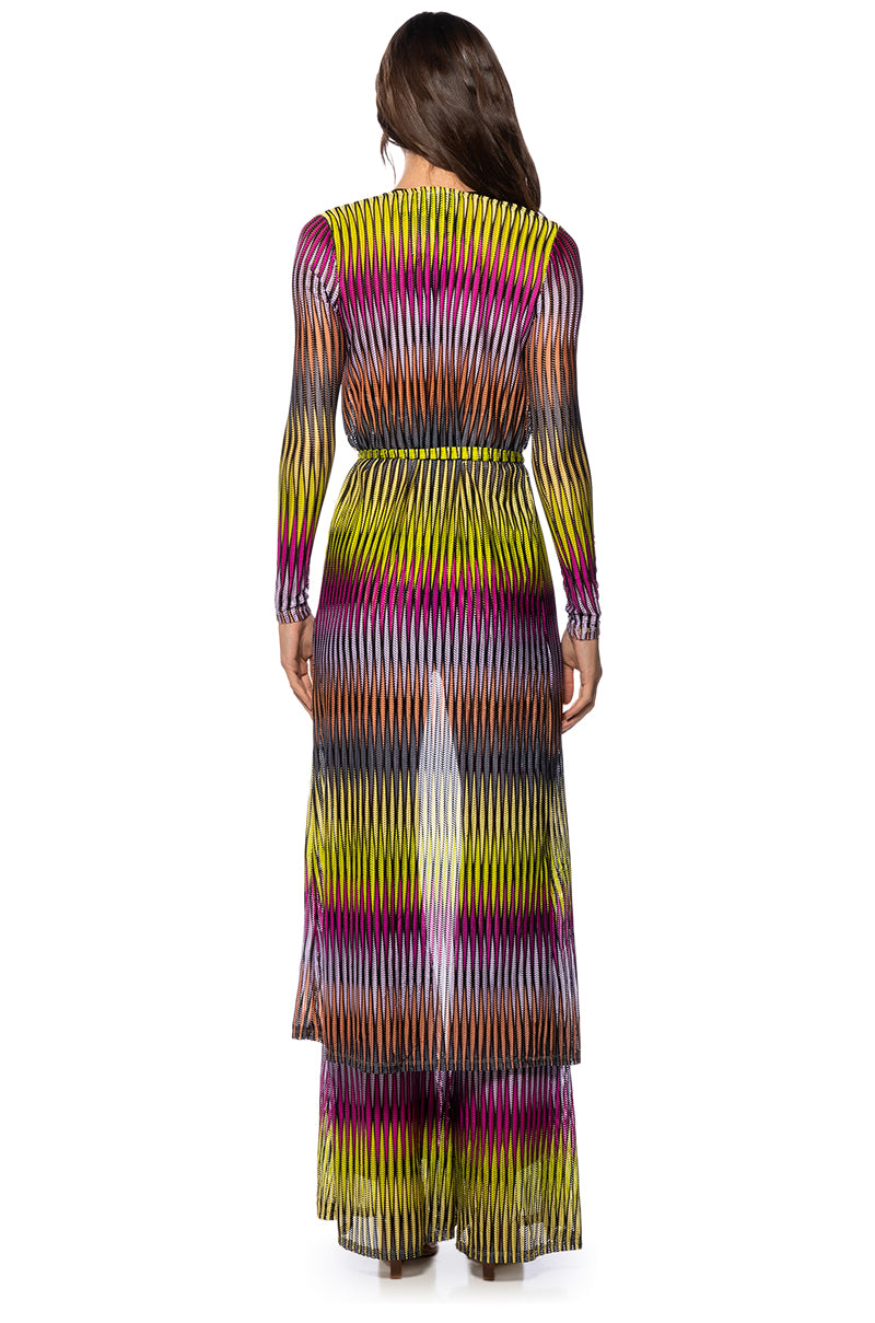 Detail View Persuasive Girl Tie Waist Duster