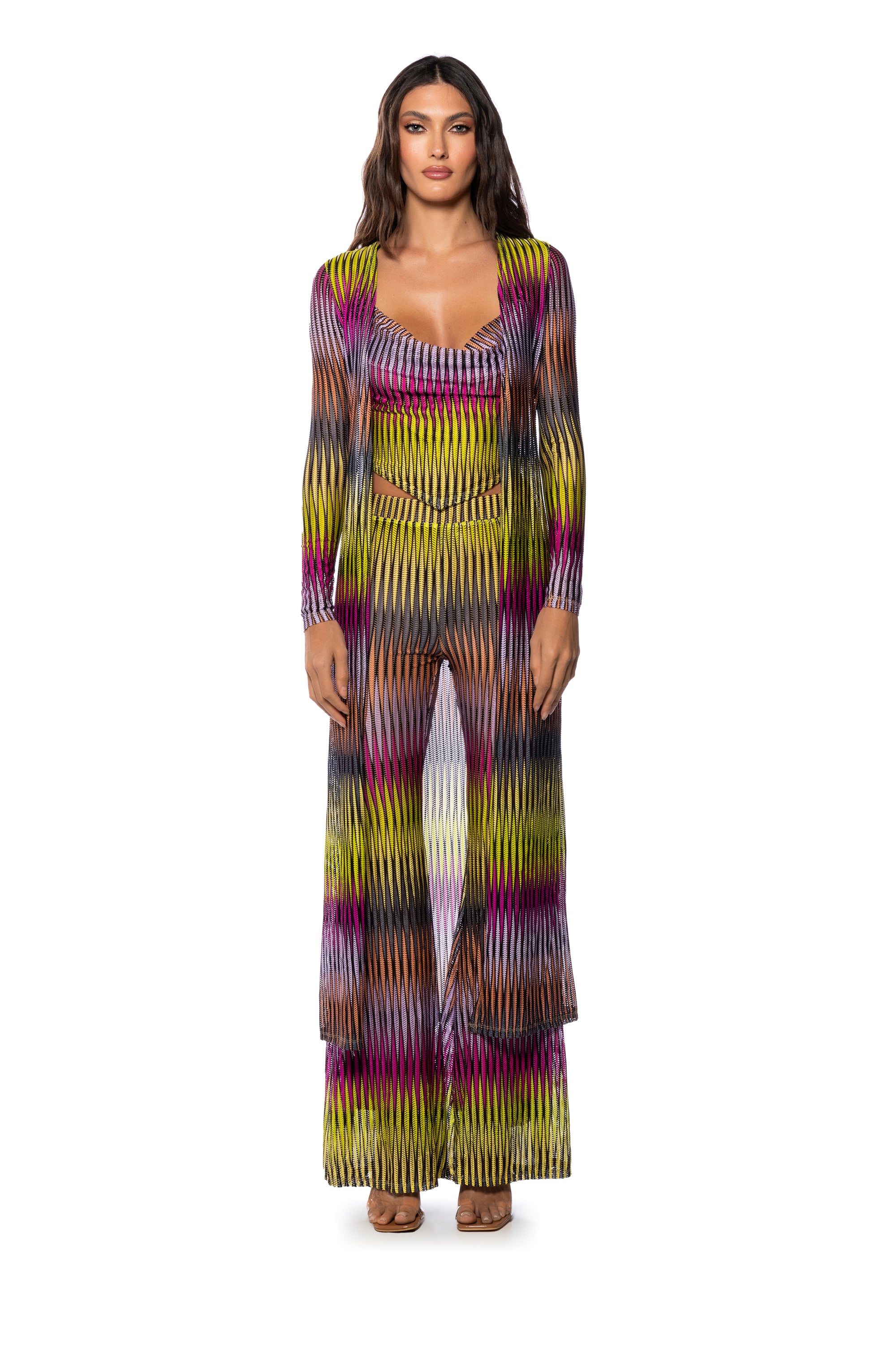 Extra View Persuasive Girl Tie Waist Duster