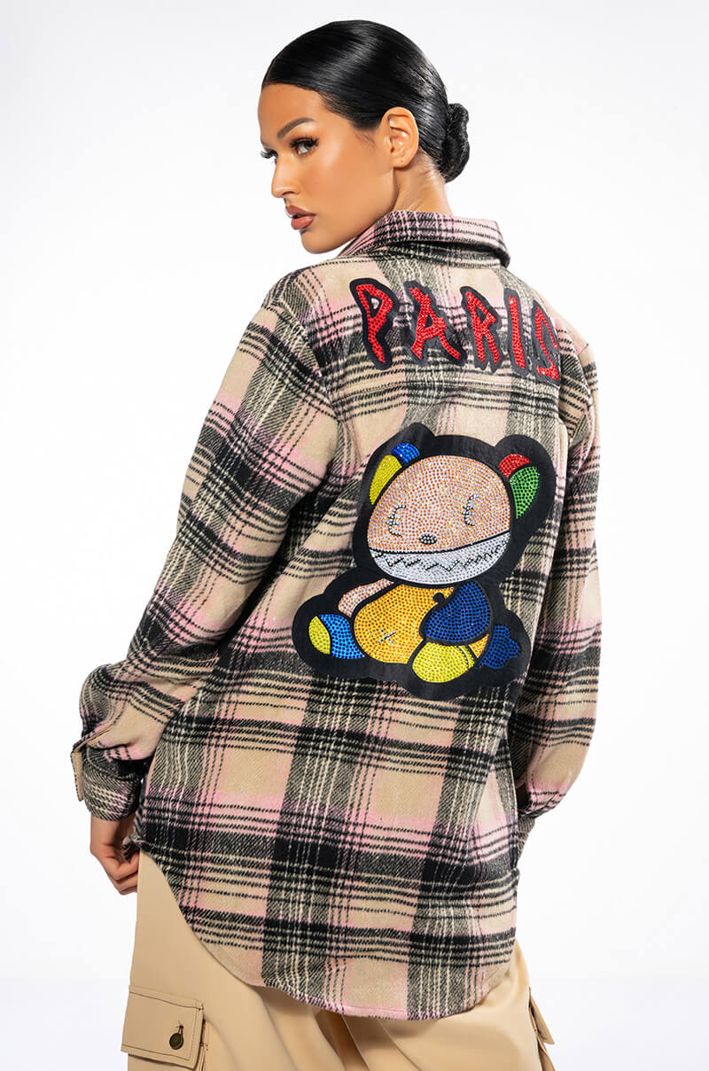 PETIT A PETIT EMBELLISHED PATCH BUTTON DOWN view 0