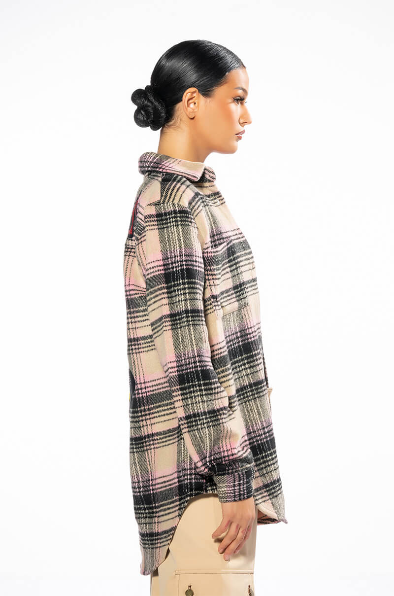 Detail View Petit A Petit Rhinestone Embellished Patch Button Down