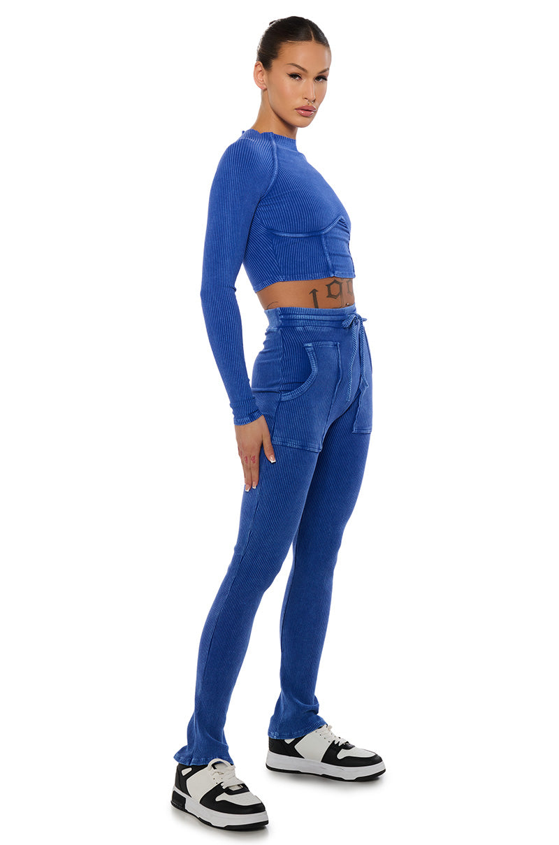 Back View Petunia Mineral Wash Jogger