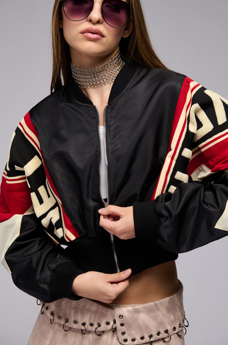 Extra View Phoenix Mixed Media Bomber