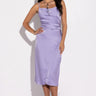 Front View Picture Of Class Satin Slip Dress