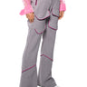 Front View Pink Friday Knit Flare Trouser