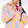 Front View Pink Swirl Teddy Bomber