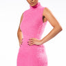 Front View Pinky Promise Soft Knit Mini Dress