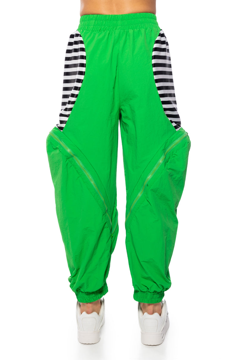 Extra View Pit Stop Neon Zipper Detail Jogger