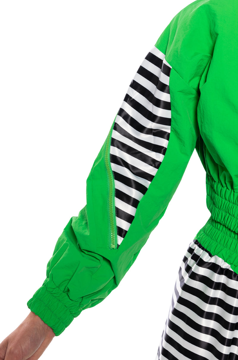 Extra View Pit Stop Neon Zipper Detail Zip Up Jacket