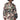 Front View Pixel Camo Peplum Puffer Jacket