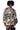 Front View Pixel Camo Peplum Puffer Jacket