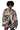 Back View Pixel Camo Peplum Puffer Jacket