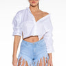 Front View Pixie Layered Chiffon Blouse