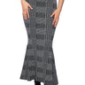 Front View Plaid About You Knit Mermaid Maxi Skirt