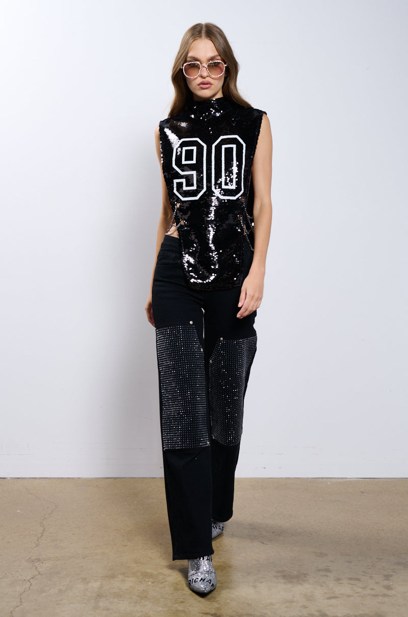 Extra View Player 90 Sleeveless Sequin Jersey