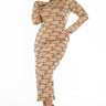 Front View Plus All Eyes On Me Mock Neck Maxi Dress