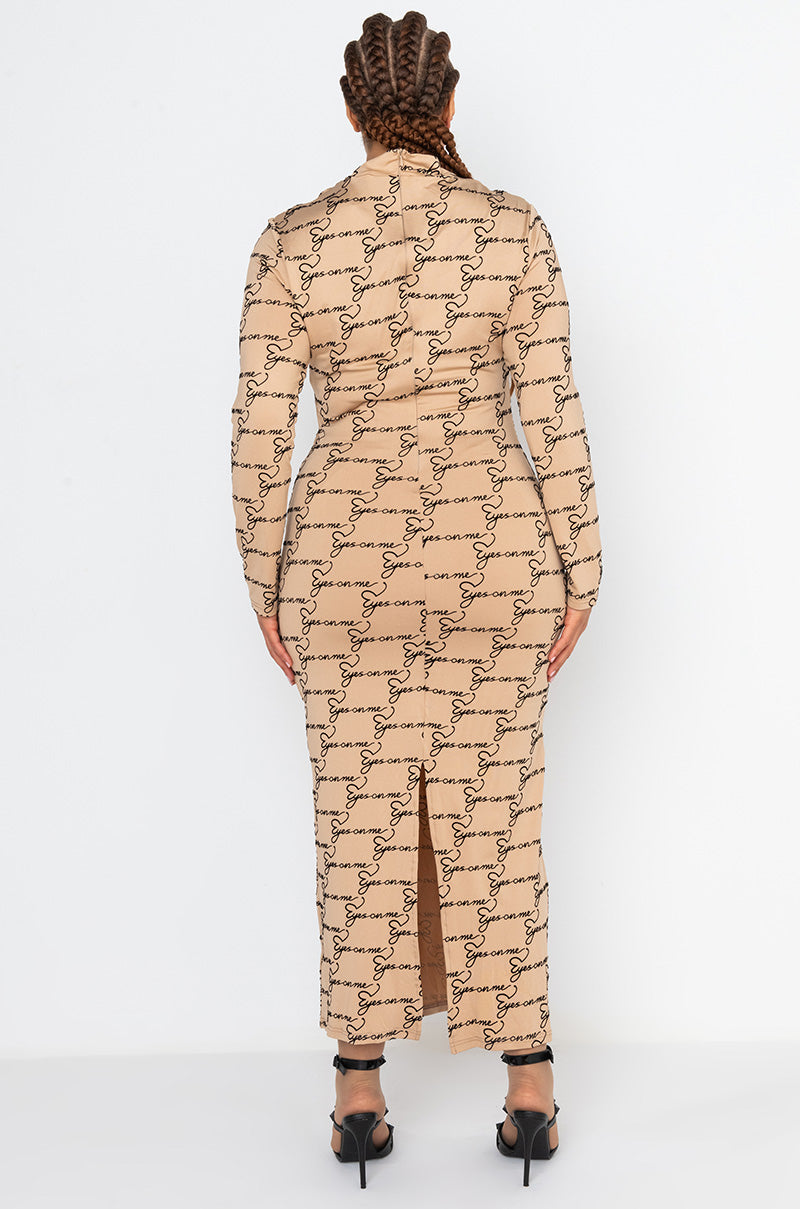 Full View Plus All Eyes On Me Mock Neck Maxi Dress 4