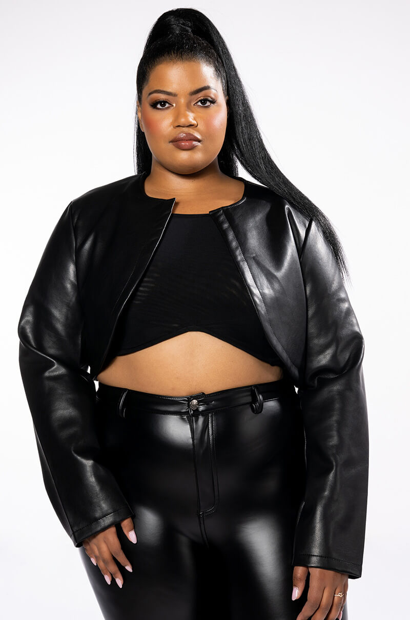 PLUS AZALEA WANG MASTER CROP ANGLE BLAZER view 0