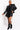 Full View Plus Azalea Wang Menneli Puff Sleeve Size Moto Jacket in Black