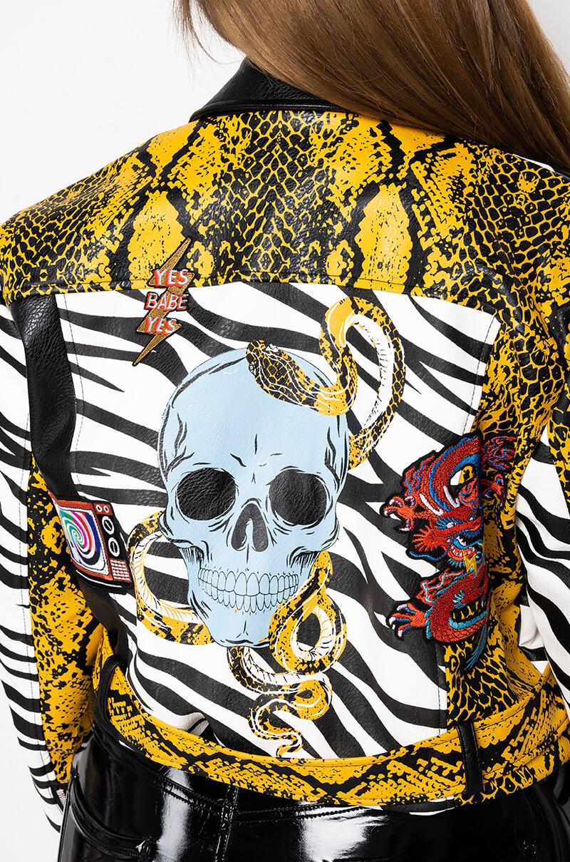 Extra View Plus Azalea Wang Misunderstood Crop Moto Jacket