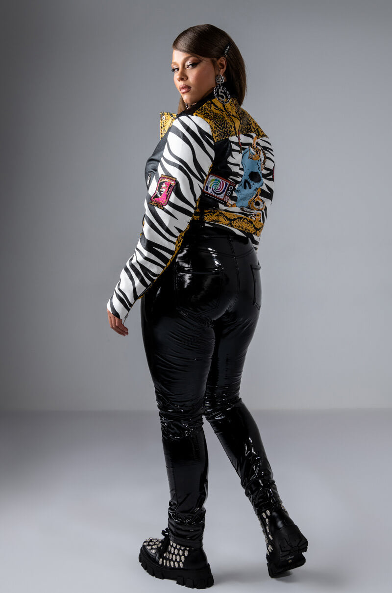 Detail View Plus Azalea Wang Misunderstood Crop Moto Jacket