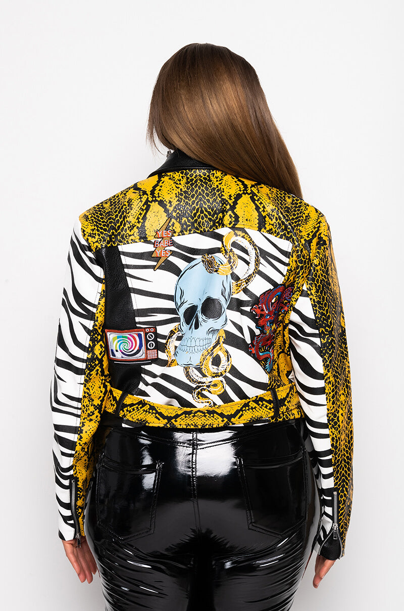 Extra View Plus Azalea Wang Misunderstood Crop Moto Jacket