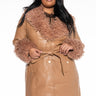 Front View Plus Azalea Wang Mohair Camel Trench