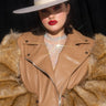 Front View Plus Azalea Wang Nollie Faux Fur Arms Moto Jacket