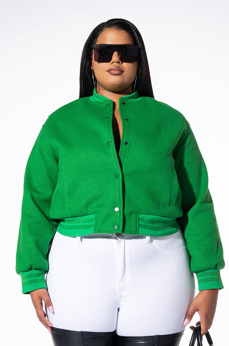 Detail View Plus Azalea Wang Question Everything Everyday Bomber In Green