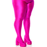 Front View Plus Azalea Wang Star Stretch Chunky Heel Pant Boot In Fuchsia