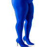 Front View Plus Azalea Wang Star Stretch Stiletto Pant Boot In Blue