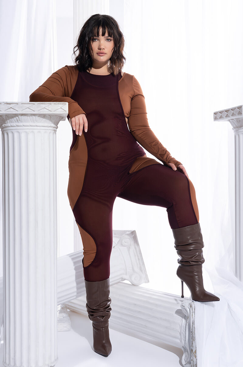 PLUS CATCH UP CUT OUT LAYERED JUMPSUIT view 0