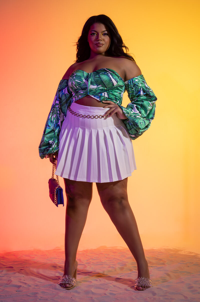 Full View Plus Cayman Dream Satin Blouse