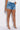 Front View Plus Dont Stop Me High Rise Rhinestone Stripe Denim Shorts