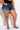 Front View Plus Flex-fit High Waisted Super Stretchy Denim Shorts