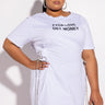 Front View Plus Get Money Graphic T Shirt Dress