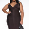 Front View Plus Give Me Time Halter Top Bandage Midi Dress