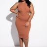 Front View Plus Good Intentions Midi Dress With Waist Cutouts