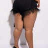 Front View Plus High Rise Feather Shorts